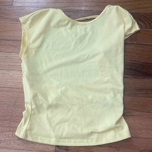 Open Back Yellow Shirt size small